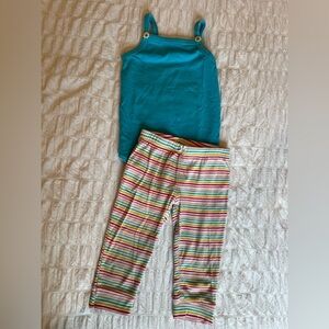 Circo Tank Top Onesie & Carters Rainbow Striped Pants Matching Set Size 18M